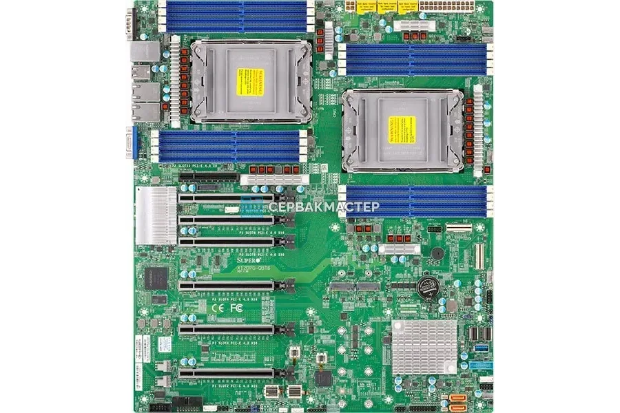Серверная материнская плата Supermicro X12DPG-QBT6 2x LGA4189, 16 DIMM, Proprietary 15.12" x 13.2" [MBD-X12DPG-QBT6] — купить в СервакМастер