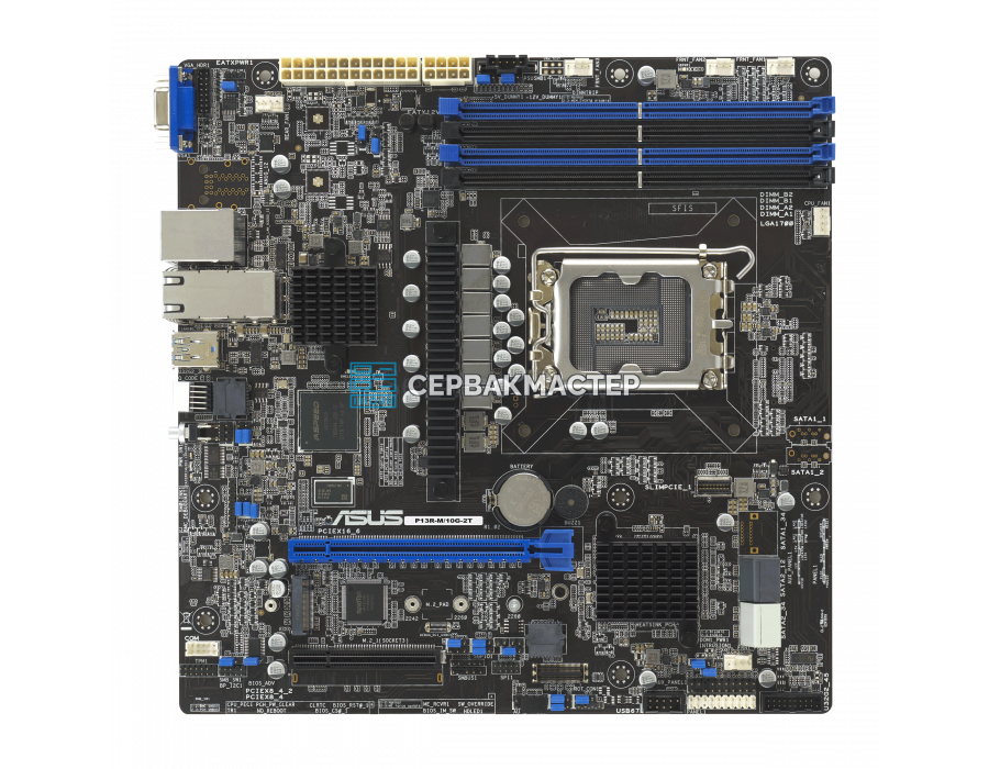 Материнская плата ASUS P13R-M/10G-2T (Micro-ATX, LGA1700, 4 DIMM, парт.№ P13R-M/10G-2T) — купить в СервакМастер