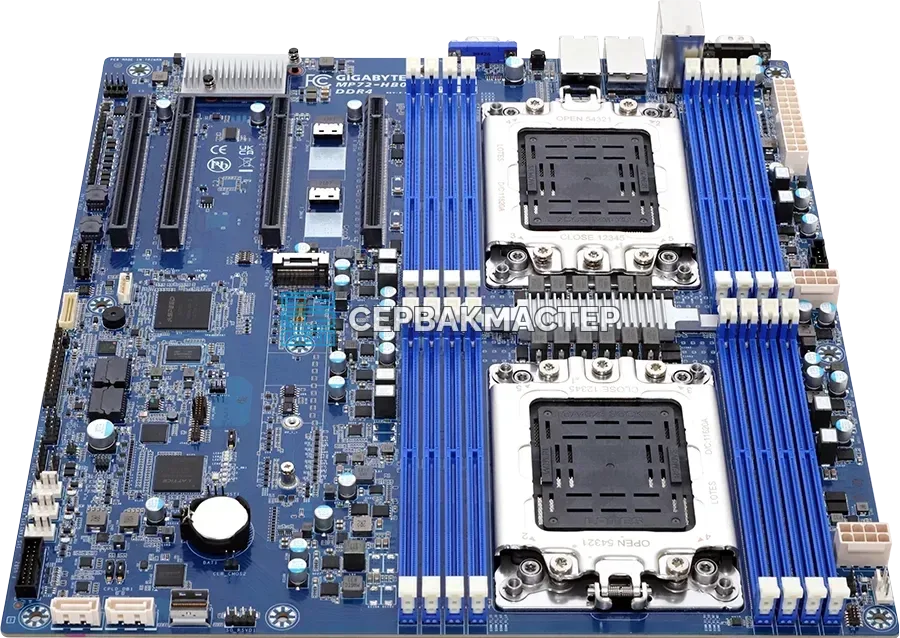 Серверная материнская плата Gigabyte MP72-HB0 Rev 3.0 (E-ATX, 2x LGA4926, 16 DIMM) — купить в СервакМастер