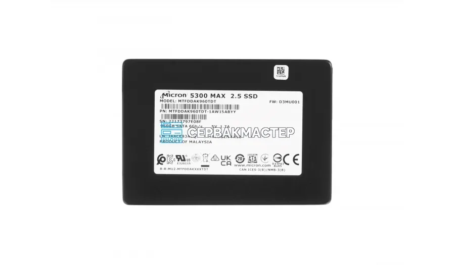 SSD-накопитель Micron 7400 MAX 1.6TB 2.5" U.3 [MTFDKCB1T6TFC]