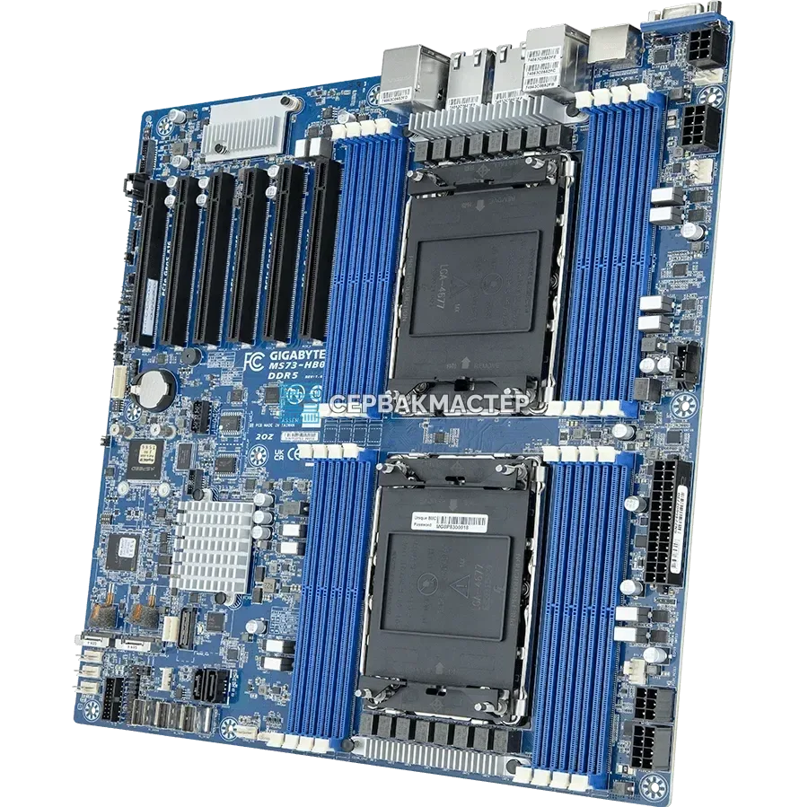 Материнская плата Gigabyte MS73-HB0 Rev 1.x/3.x E-ATX 2x LGA4677 16 DIMM — купить в СервакМастер