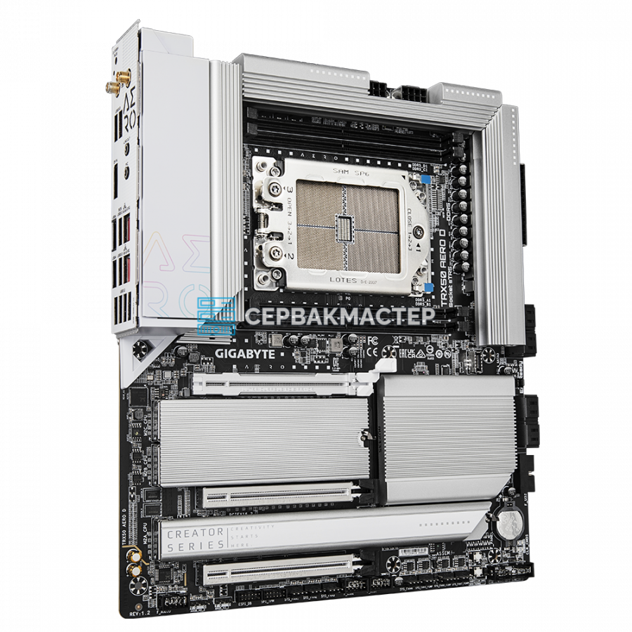 Материнская плата Gigabyte TRX50 AERO D Rev 1.2 (E-ATX, sTR5, 4 DIMM) — купить в СервакМастер