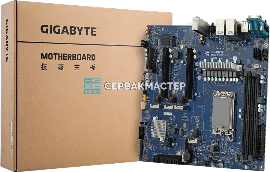 Материнская плата Gigabyte MW34-SP0 Rev 1.1 ATX, LGA1700, 4 DIMM, 9MW34SP0MR-00-11 — купить в СервакМастер