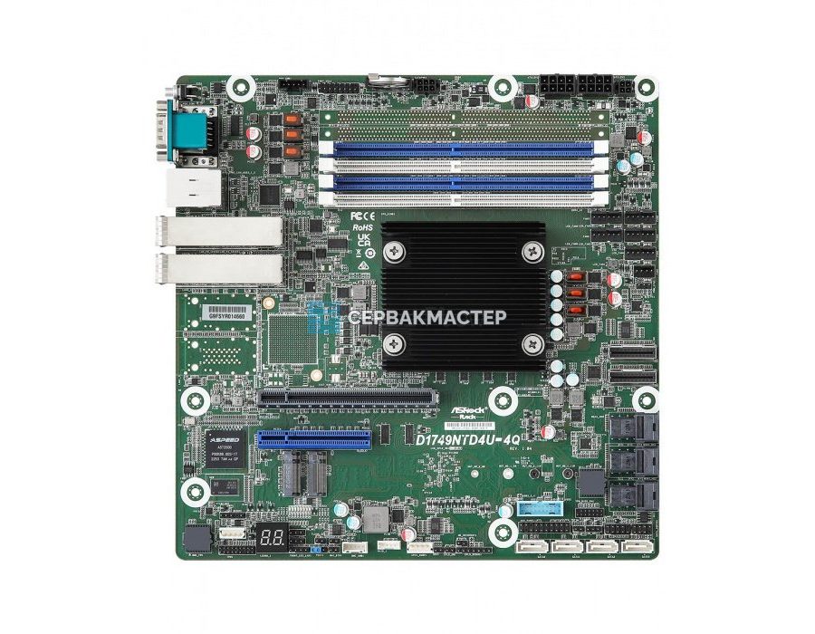 ASRock Rack D1848TERD4U-4Q — материнская плата Micro-ATX, FCBGA2227, 4 DIMM, купить в СервакМастер