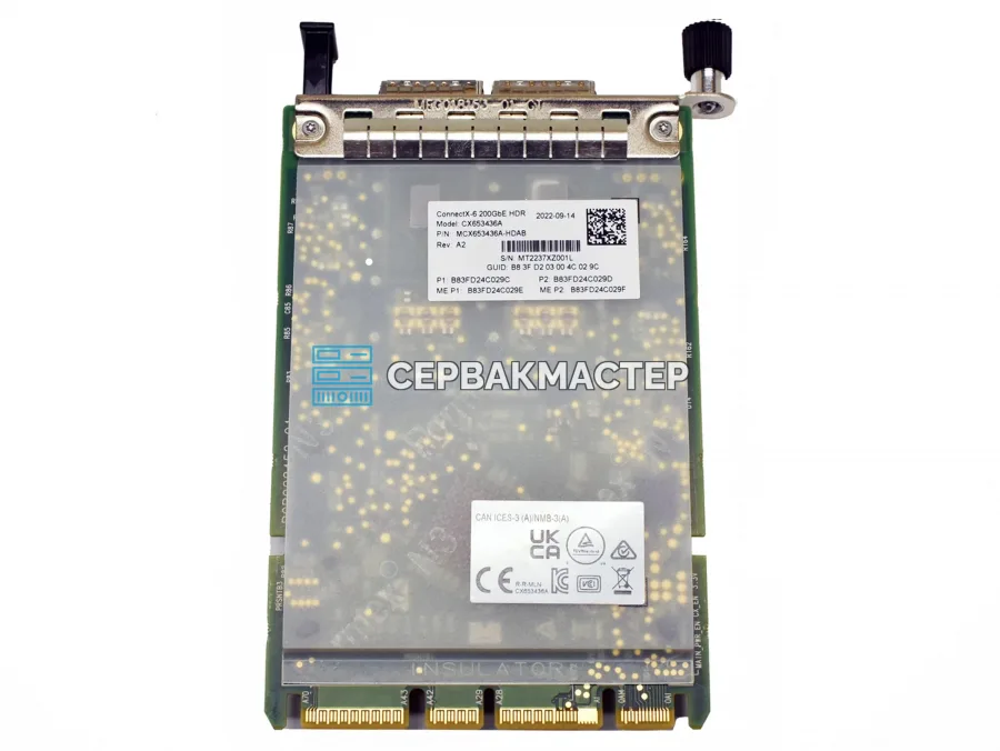 Сетевая карта Mellanox MCX653436A-HDAB (2x QSFP56 200GBE)