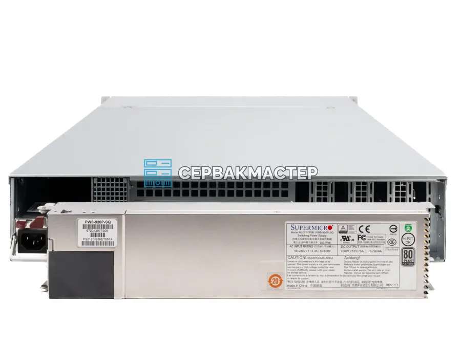 Серверный корпус Supermicro CSE-826 (2U, 12 LFF, 2x БП 920W) [826BE1C-R920LPB] б/у