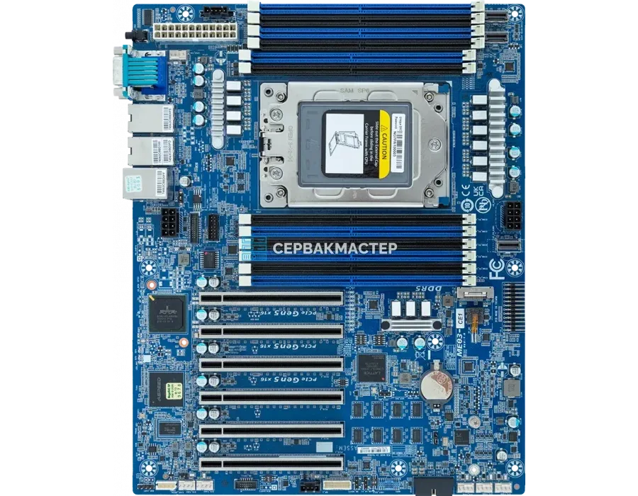 Серверная материнская плата Gigabyte ME03-PE0 Rev 1.x на SoC-сокете SP6, ATX, 6 DIMM DDR5 — купить в СервакМастер