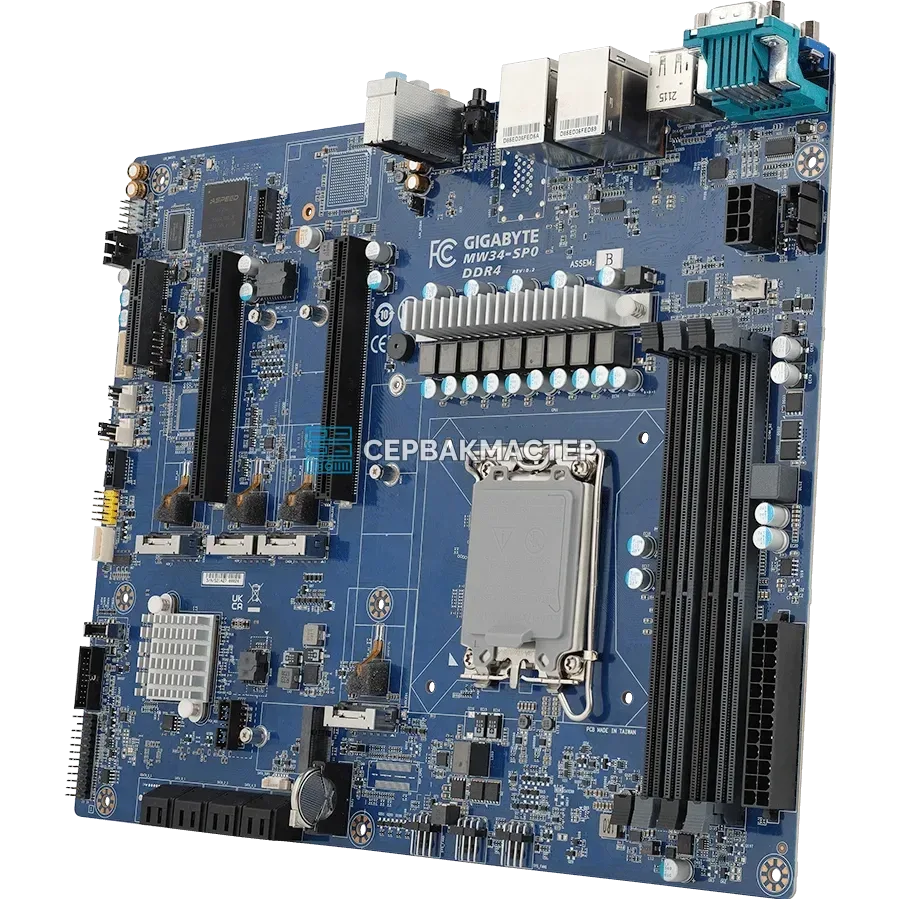 Материнская плата Gigabyte MW34-SP0 Rev 1.1 ATX, LGA1700, 4 DIMM, 9MW34SP0MR-00-11 — купить в СервакМастер