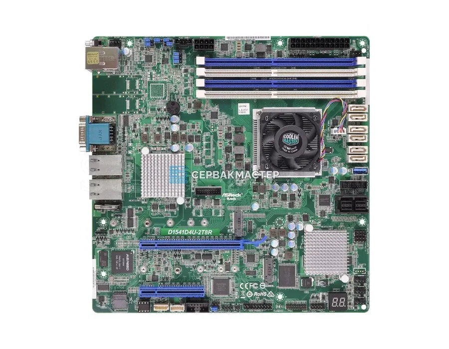 Материнская плата Supermicro X12SDV-8C-SPT8F (Micro-ATX, FCBGA2579, 4 DIMM) [MBD-X12SDV-8C-SPT8F] — купить в СервакМастер