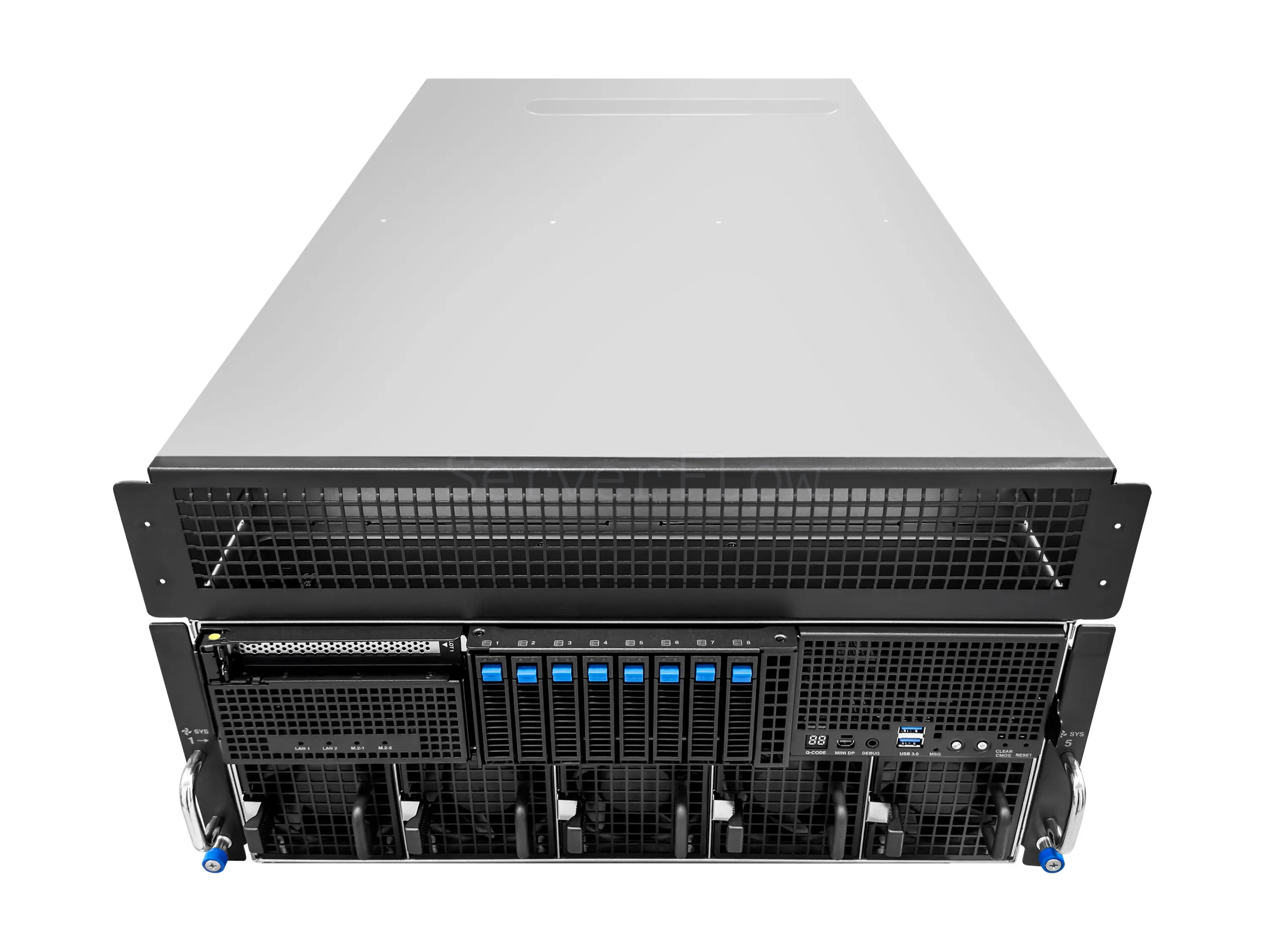 Сервер ASUS ESC8000A-E13-DR с 8× RTX PRO 6000 Blackwell 96GB, 2× EPYC 9174F и RAM 256GB — купить в СервакМастер
