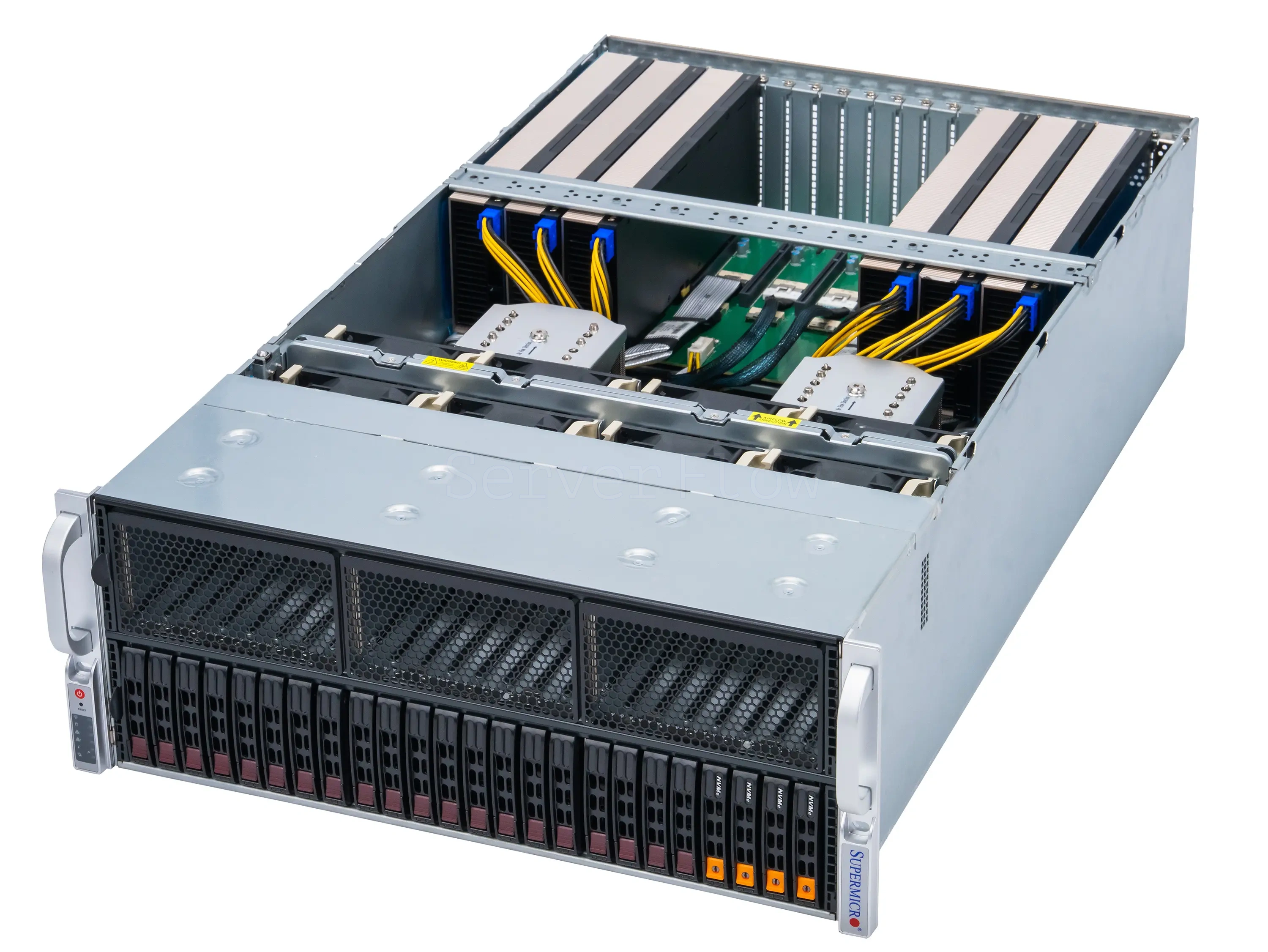 Купить Supermicro 4124GS-TNR: 6× NVIDIA A100 40GB, 2× AMD EPYC 7513, 1 ТБ RAM — в СервакМастер