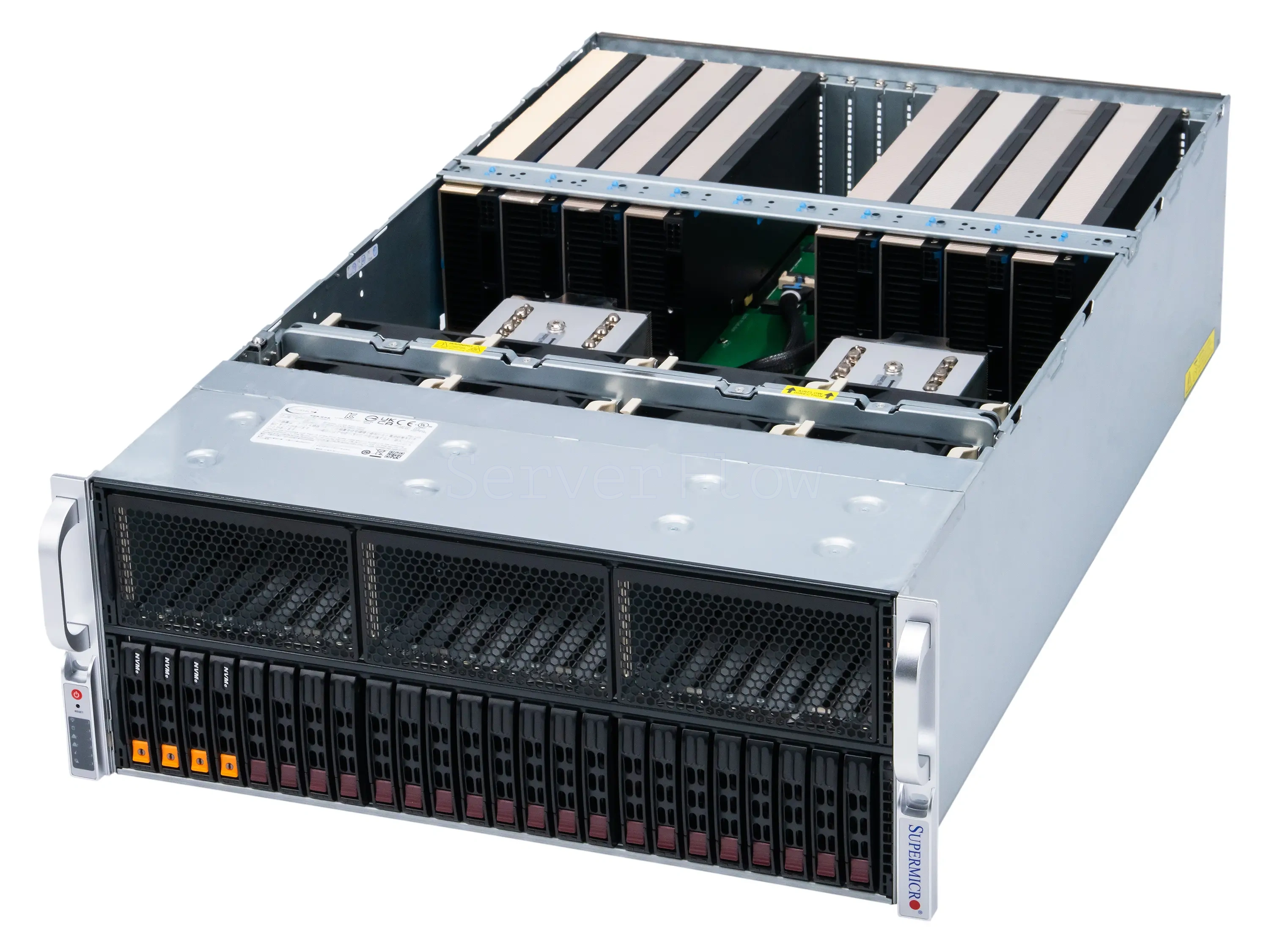 Supermicro 4125GS-TNRT: 8× NVIDIA H200 NVL 141 ГБ и 2× AMD EPYC 9845 — купить в СервакМастер