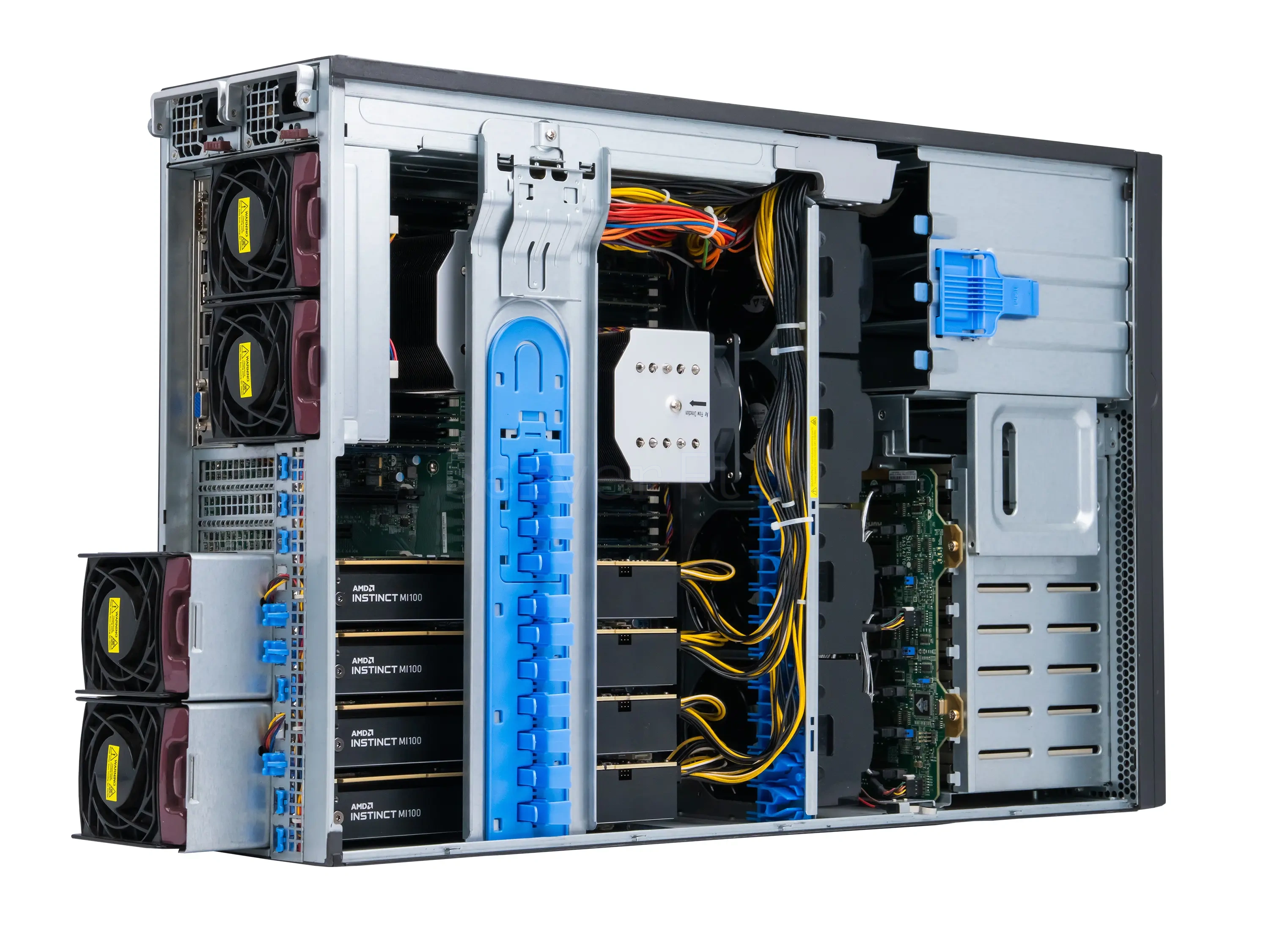 Сервер Supermicro 747BTQ-R2K04B с 4× AMD Instinct MI100 32GB и 2× Intel Xeon E5-2697v4 — купить в СервакМастер