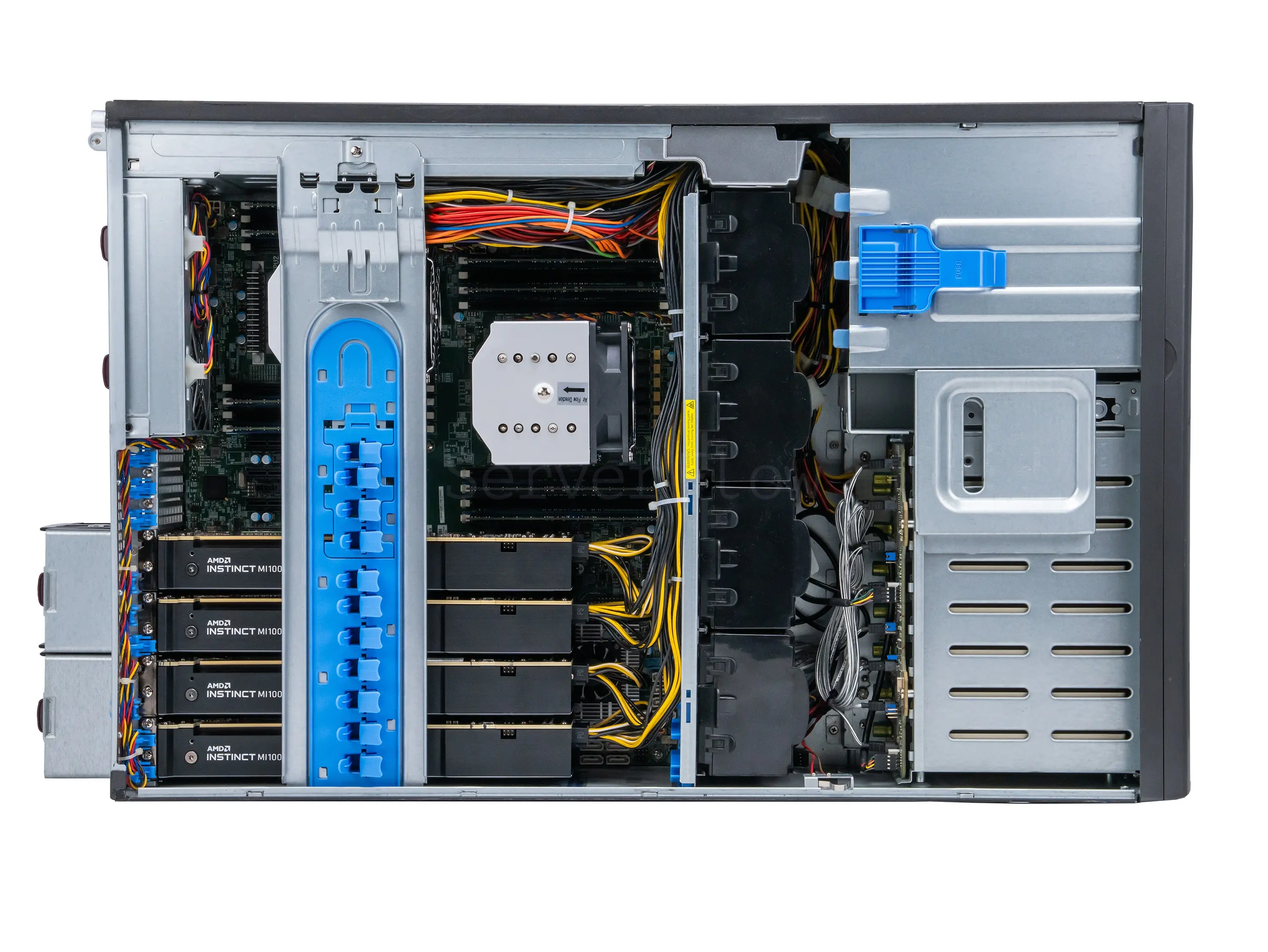 Сервер Supermicro 747BTQ-R2K04B с 4× AMD Instinct MI100 32GB и 2× Intel Xeon E5-2697v4 — купить в СервакМастер