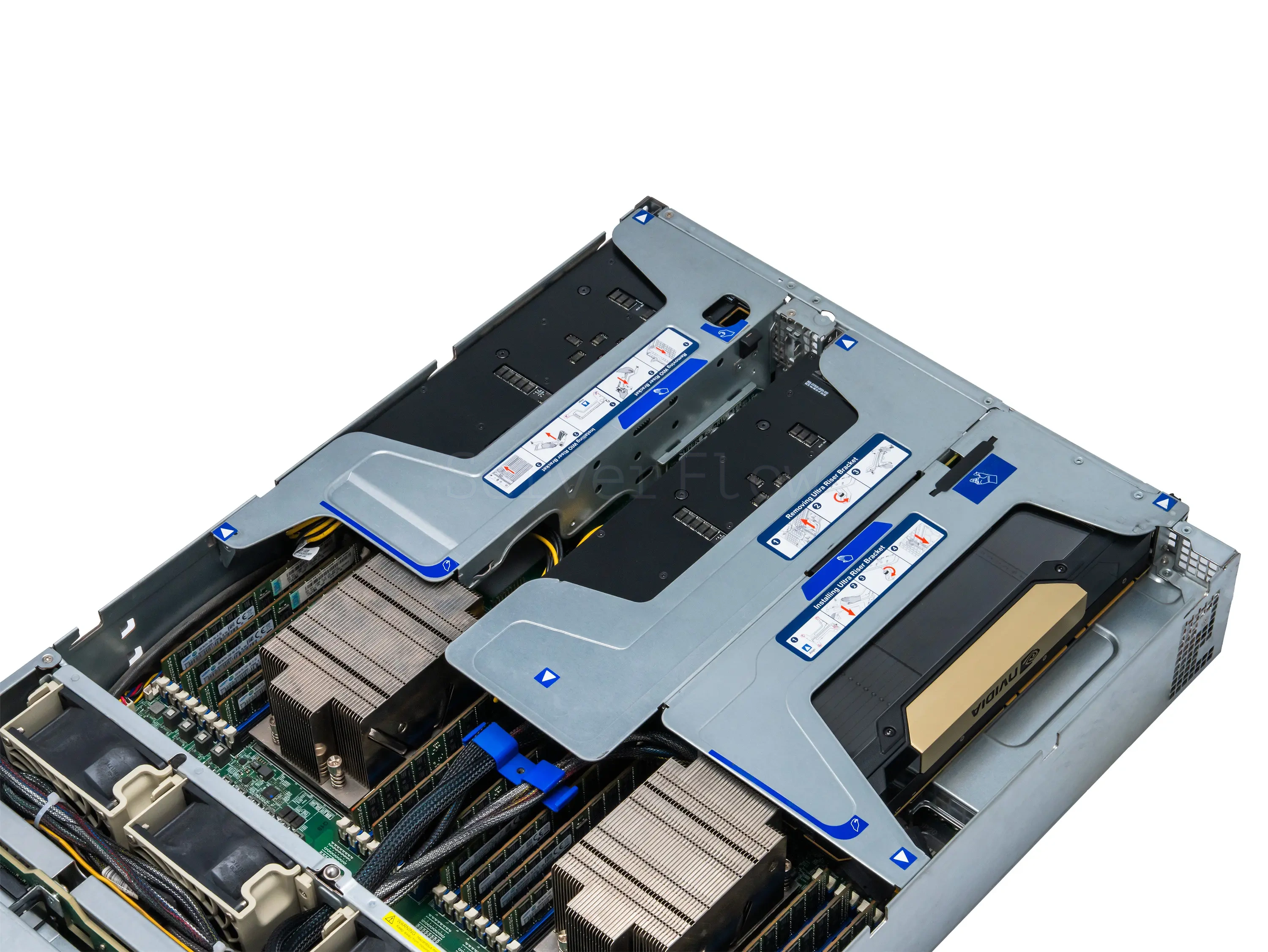 Supermicro AS-2023US-TR4 — сервер с 3× NVIDIA Tesla V100 32GB, 2× AMD EPYC 7502 и 512 ГБ RAM в СервакМастер
